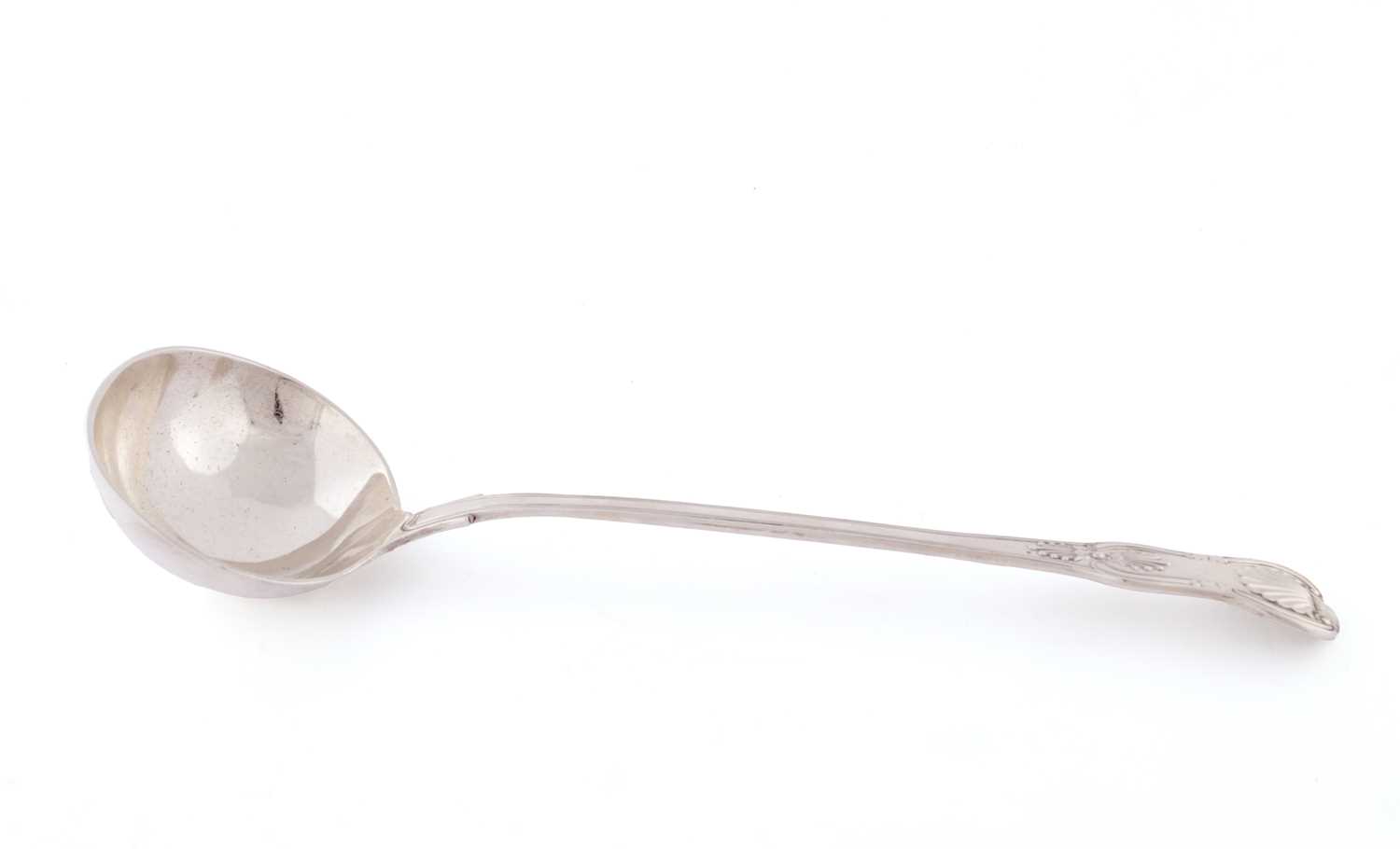 Lot 439 - ROBERT STEBBINGS, LONDON. A SILVER LADLE