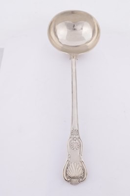 Lot 439 - ROBERT STEBBINGS, LONDON. A SILVER LADLE