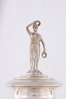 Lot 420 - JAMES DEAKIN & SONS (JOHN AND WILLIAM F DEAKIN) SHEFFIELD. A VICTORIAN SILVER PEDESTAL CUP AND COVER