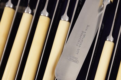 Lot 456 - A BOXED SILVER PART SERVICE CANTEEN OF CUTLERY