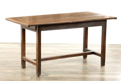 Lot 1186 - A RARE SMALL SIZED 18TH CENTURY OAK REFECTORY TABLE