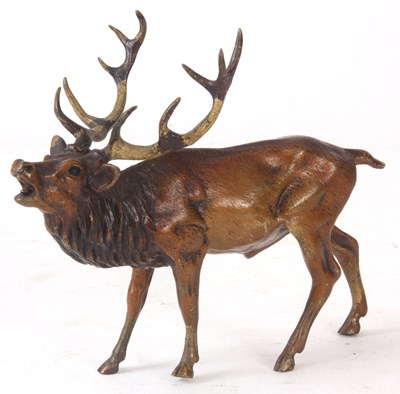 Lot 456 - AN EARLY 20th CENTURY COLD PAINTED BRONZE...