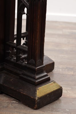 Lot 1339 - A LATE 19TH CENTURY CARVED OAK GOTHIC STYLE LECTERN