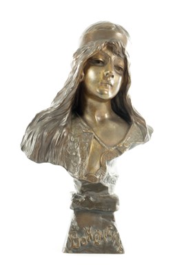Lot 595 - EMMANUEL VILLANIS (1858-1914). A BRONZE BUST TITLED 'BOHÉMIENNE' STUDY OF A LADY