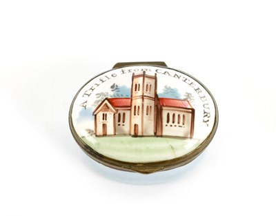 Lot 684 - AN 18TH CENTURY ENAMEL PATCH BOX