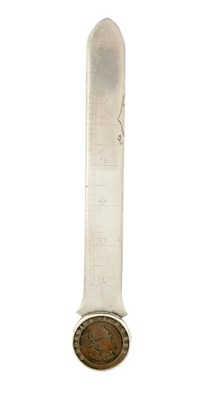 Lot 435 - A 19TH-CENTURY SILVER LETTER OPENER