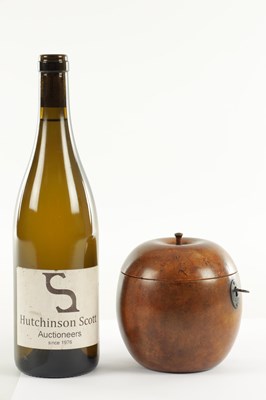 Lot 755 - A GEORGE III FRUITWOOD "APPLE" TEA CADDY