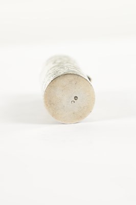 Lot 437 - A VICTORIAN CYLINDRICAL SILVER SCENT BOTTLE