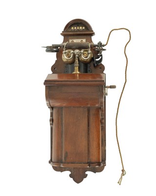 Lot 61 - AN ERICSSON WALL MOUNTED TELEPHONE, C. 1910