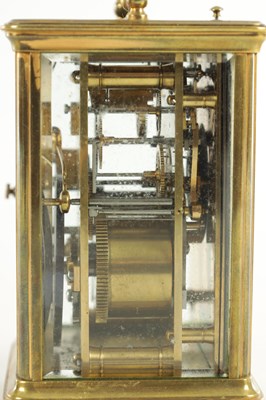 Lot 201 - A LATE 19TH CENTURY FRENCH REPEATING CARRIAGE CLOCK