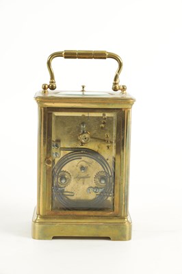 Lot 201 - A LATE 19TH CENTURY FRENCH REPEATING CARRIAGE CLOCK