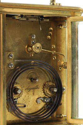 Lot 201 - A LATE 19TH CENTURY FRENCH REPEATING CARRIAGE CLOCK