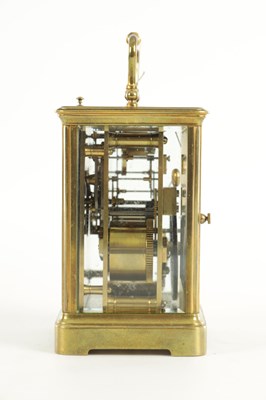 Lot 201 - A LATE 19TH CENTURY FRENCH REPEATING CARRIAGE CLOCK