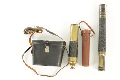 Lot 103 - A COLLECTION OF THREE TELESCOPES AND A SET OF BINOCULARS