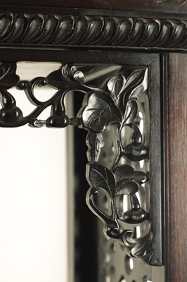 Lot 116 - A LATE 19TH CENTURY DENSE HARDWOOD CHINESE DISPLAY CABINET