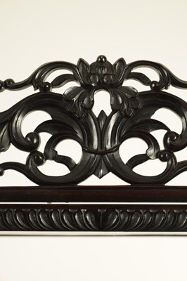 Lot 116 - A LATE 19TH CENTURY DENSE HARDWOOD CHINESE DISPLAY CABINET