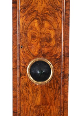 Lot 1052 - MARKWICK, LONDON. AN EARLY 18TH CENTURY EIGHT-DAY FIGURED WALNUT LONGCASE CLOCK