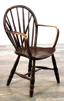 Lot 1256 - AN 18TH CENTURY PRIMITIVE YEALMPTON CHAIR