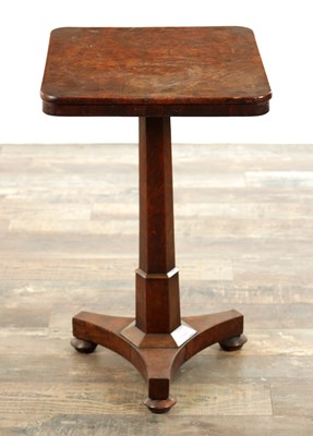 Lot 1124 - A REGENCY BURR ASH OCCASIONAL TABLE