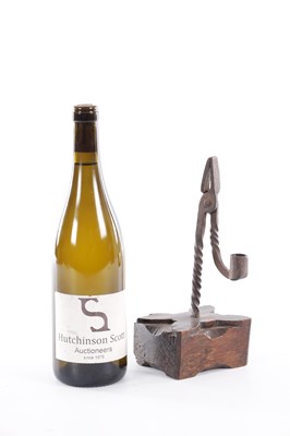 Lot 641 - AN 18TH CENTURY WELSH IRONWORK RUSHLIGHT