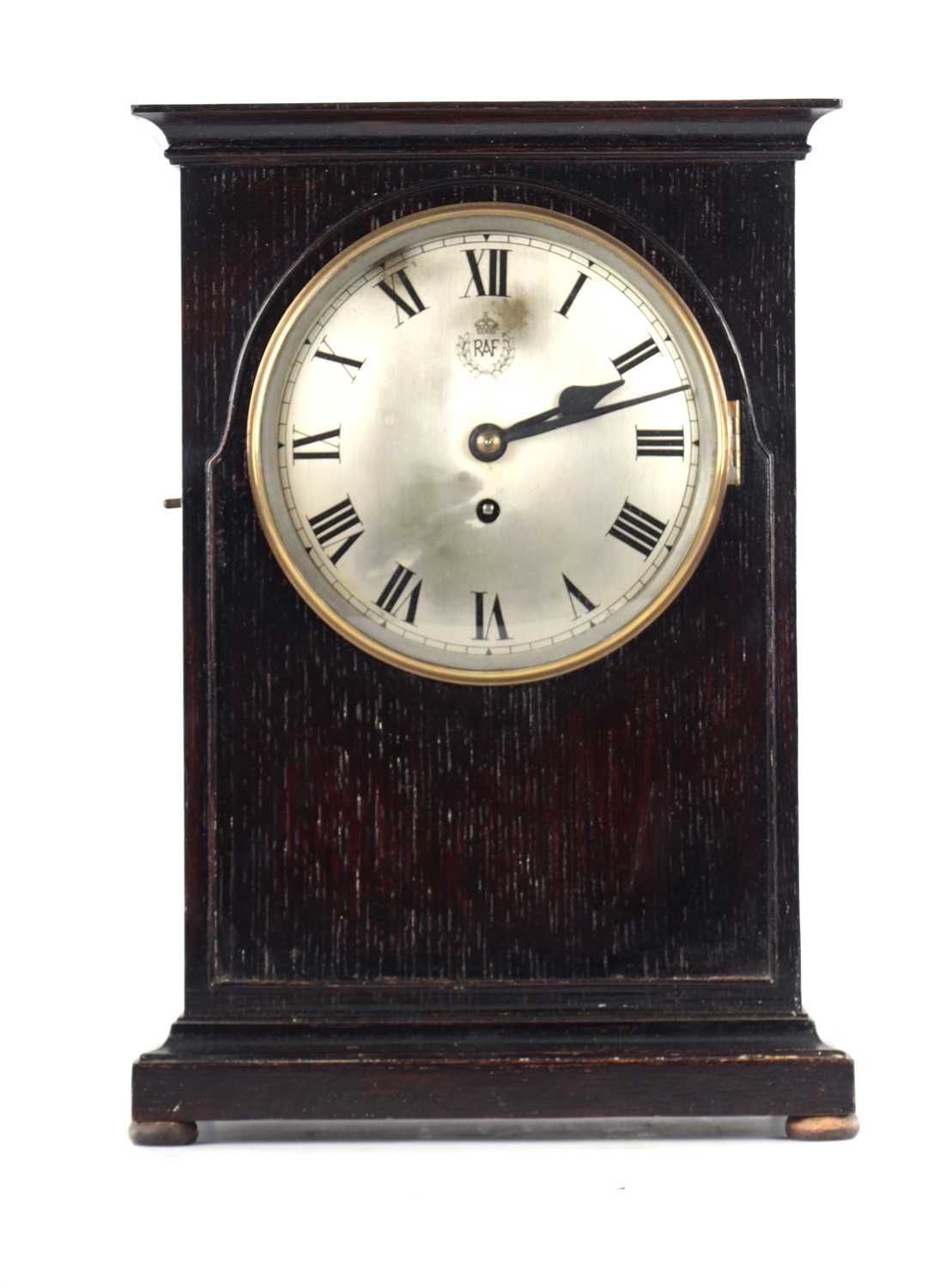Lot 997 - A WWII R.A.F. OFFICERS MESS BRACKET CLOCK