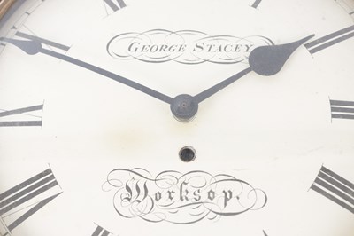 Lot 387 - A 19TH CENTURY ROSEWOOD AND MOTHER OF PEARL INLAID WALL CLOCK