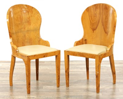 Lot 88 - A PAIR OF ART DECO SIDE CHAIRS