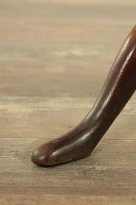 Lot 1347 - AN UNUSUAL EARLY 18TH CENTURY ELM CANDLE STAND