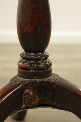 Lot 1347 - AN UNUSUAL EARLY 18TH CENTURY ELM CANDLE STAND