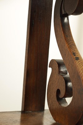 Lot 53 - A SET OF REGENCY OAK HANGING SHELVES