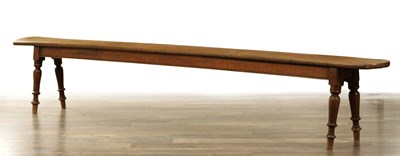 Lot 1272 - AN EARLY 19TH CENTURY OAK HALL BENCH