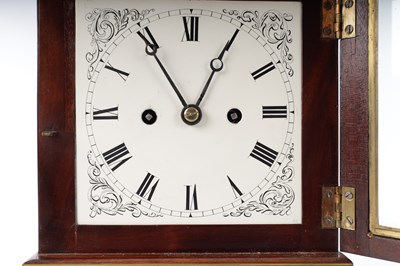 Lot 1014 - J. BERMAN, REGENT'S PARK. A REGENCY FIGURED MAHOGANY DOUBLE FUSEE BRACKET CLOCK