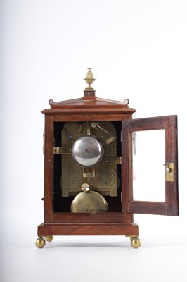 Lot 1014 - J. BERMAN, REGENT'S PARK. A REGENCY FIGURED MAHOGANY DOUBLE FUSEE BRACKET CLOCK
