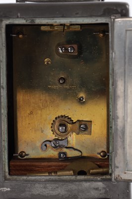 Lot 1028 - ARCHIBALD KNOX FOR LIBERTY & CO. AN ART NOUVEAU 'TUDRIC' PEWTER CARRIAGE CLOCK