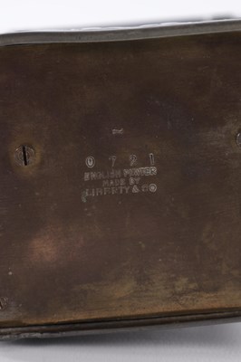 Lot 1028 - ARCHIBALD KNOX FOR LIBERTY & CO. AN ART NOUVEAU 'TUDRIC' PEWTER CARRIAGE CLOCK