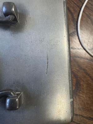 Lot 1028 - ARCHIBALD KNOX FOR LIBERTY & CO. AN ART NOUVEAU 'TUDRIC' PEWTER CARRIAGE CLOCK