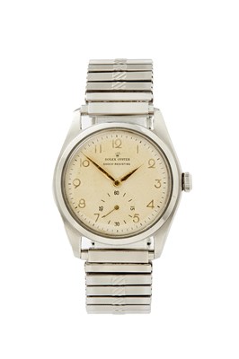 Lot 326 - A GENTLEMAN'S MID 20TH CENTURY STEEL ROLEX OYSTER WRISTWATCH