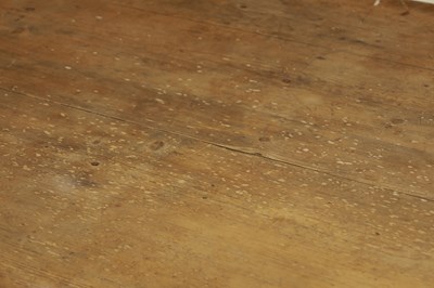 Lot 1183 - A LARGE 19TH CENTURY TEN SEATER PINE FARMHOUSE TABLE
