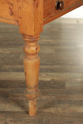 Lot 1183 - A LARGE 19TH CENTURY TEN SEATER PINE FARMHOUSE TABLE