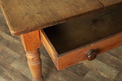 Lot 1183 - A LARGE 19TH CENTURY TEN SEATER PINE FARMHOUSE TABLE