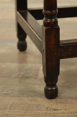 Lot 1168 - A 17TH CENTURY OAK TWO DRAWER RENT TABLE