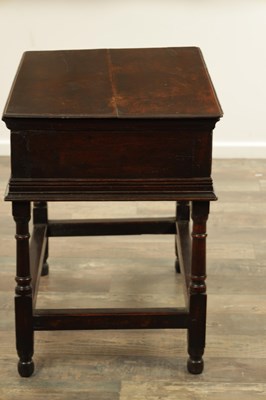 Lot 1168 - A 17TH CENTURY OAK TWO DRAWER RENT TABLE