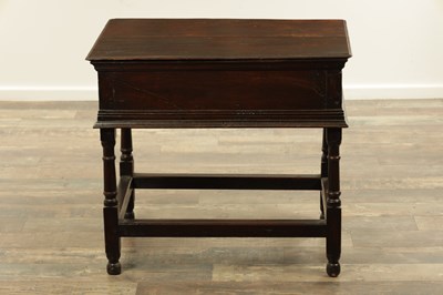Lot 1168 - A 17TH CENTURY OAK TWO DRAWER RENT TABLE