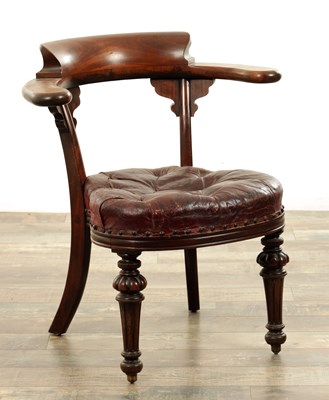 Lot 273 - A GEORGE IV MAHOGANY DESK CHAIR