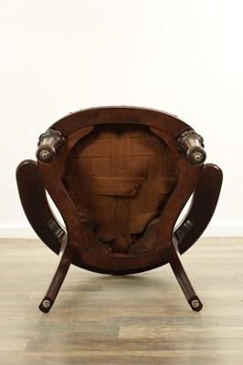 Lot 273 - A GEORGE IV MAHOGANY DESK CHAIR