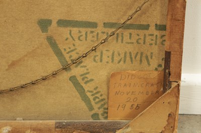 Lot 894 - A MID 20TH CENTURY NAIVE OIL ON CANVAS PORTRAIT OF A RACING PIGEON