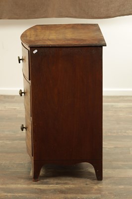 Lot 83 - A LATE GEORGIAN BOW-FRONTED MAHOGANY CHEST OF DRAWERS
