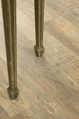 Lot 1283 - A DECORATIVE EARLY 20TH CENTURY PAINTED CONSOLE TABLE IN THE MANNER OF SIBYL COLEFAX AND JOHN FOWLER