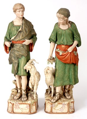 Lot 48 - A LARGE PAIR OF MID 19TH CENTURY ROYAL DUX...