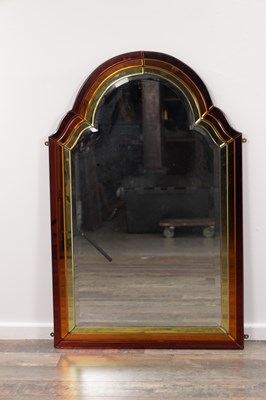 Lot 1302 - A GOOD 1930'S ART DECO COLOURED GLASS HANGING MIRROR